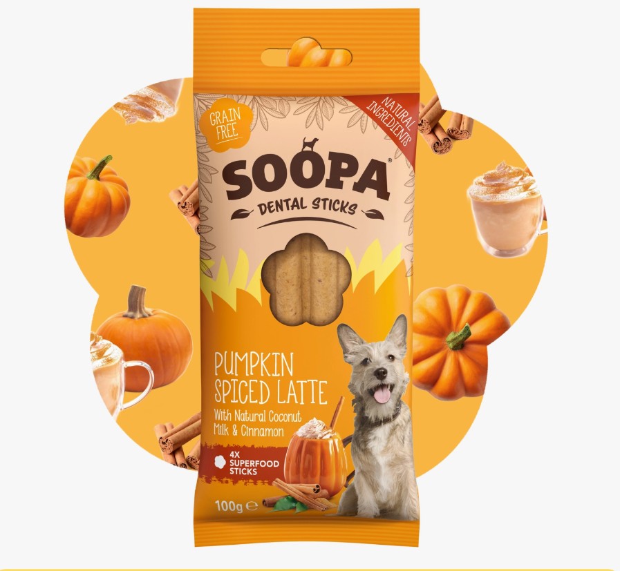 Soopa Pumpkin Spiced Latte Dog Dental Sticks
